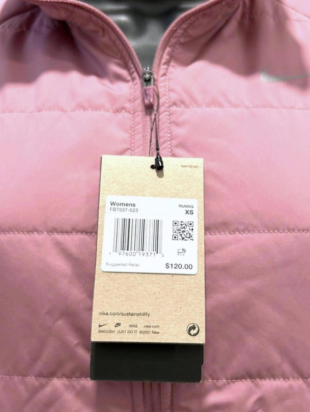 Nike Running Puffer Vest "Pink Mauve" FB7537-523 Women's XS | NWT - Picture 2 of 5
